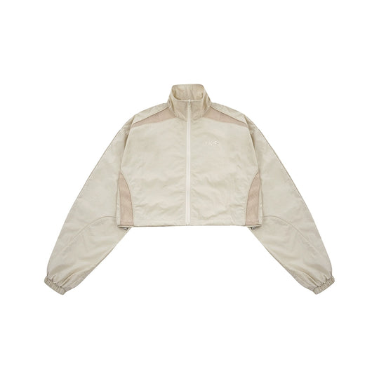 1807 Mesh Patchwork Cropped Track Jacket | Face 3 Face