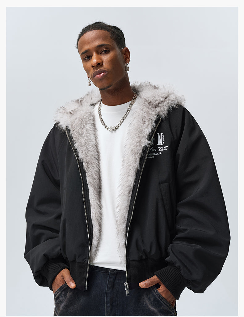 MEDM Fur-Lined Hooded Jacket | Face 3 Face