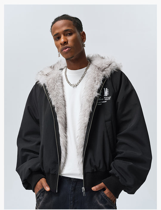 MEDM Fur-Lined Hooded Jacket | Face 3 Face