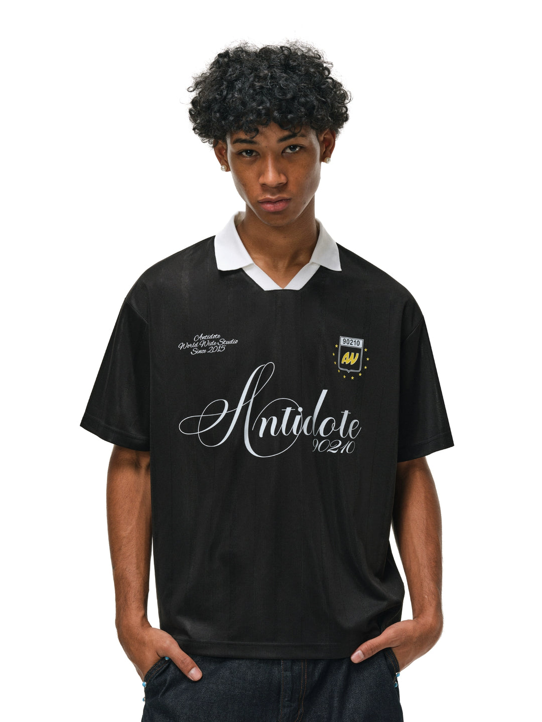 ANTIDOTE Striped Jersey Polo | Face 3 Face