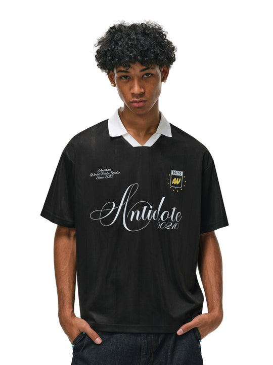 ANTIDOTE Striped Jersey Polo | Face 3 Face