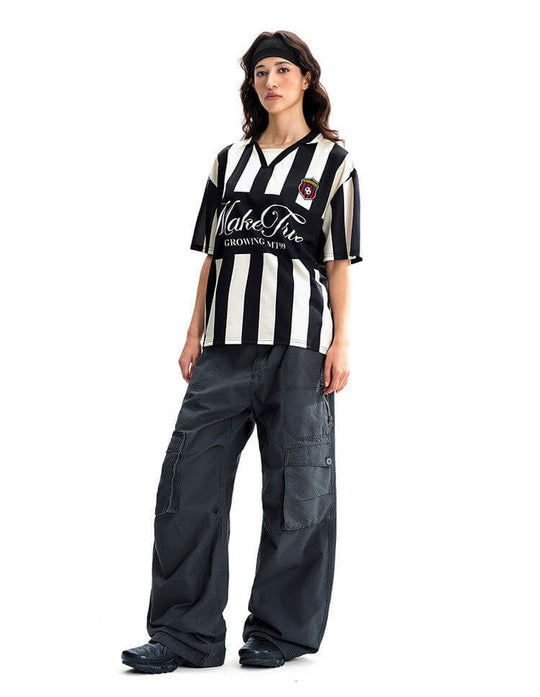 F3F Select Striped Polo Collar Short Sleeve Soccer Jersey | Face 3 Face