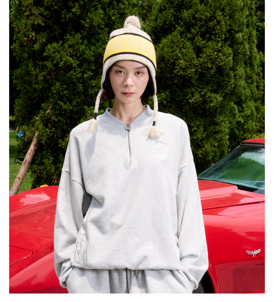 S45 Half Zip Logo Embroidered Sweatshirt | Face 3 Face