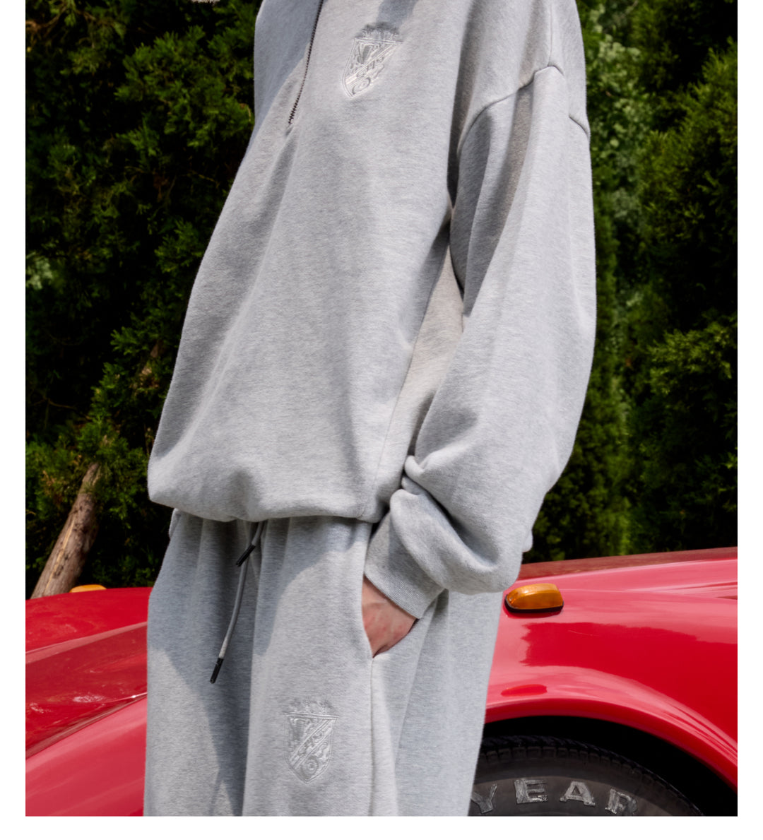 S45 Half Zip Logo Embroidered Sweatshirt | Face 3 Face