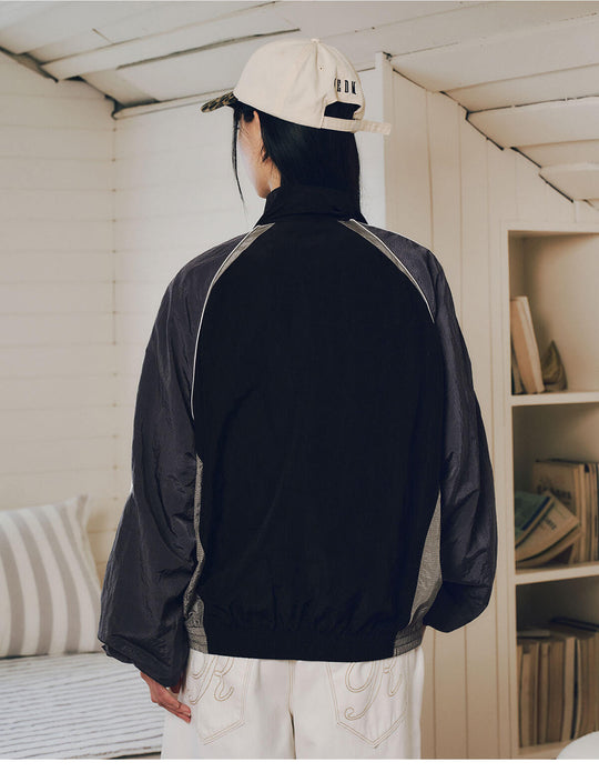 MEDM Leopard Print Color Block Track Jacket | Face 3 Face