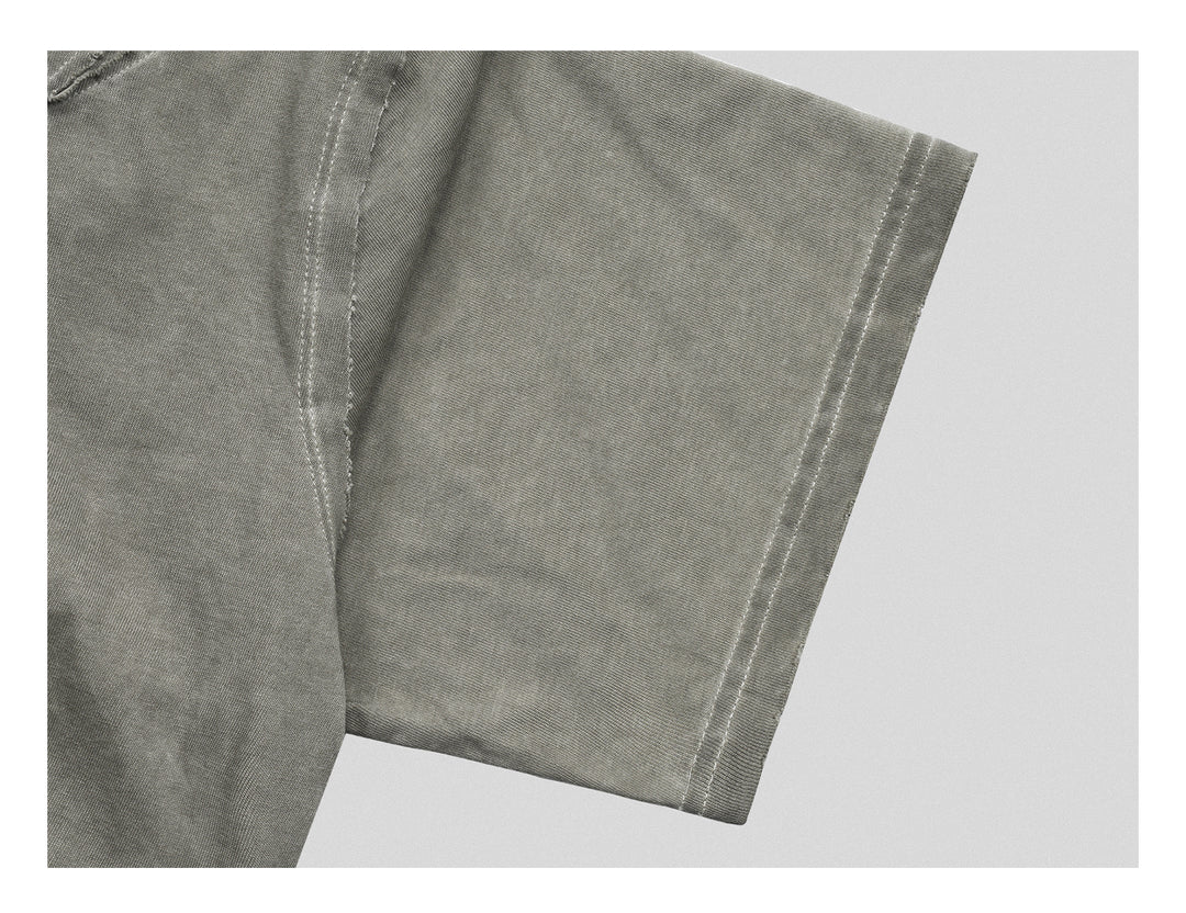 UNDERWATER Gray Sand-Washed Faded Deconstructed Tee | Face 3 Face
