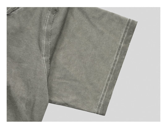 UNDERWATER Gray Sand-Washed Faded Deconstructed Tee | Face 3 Face