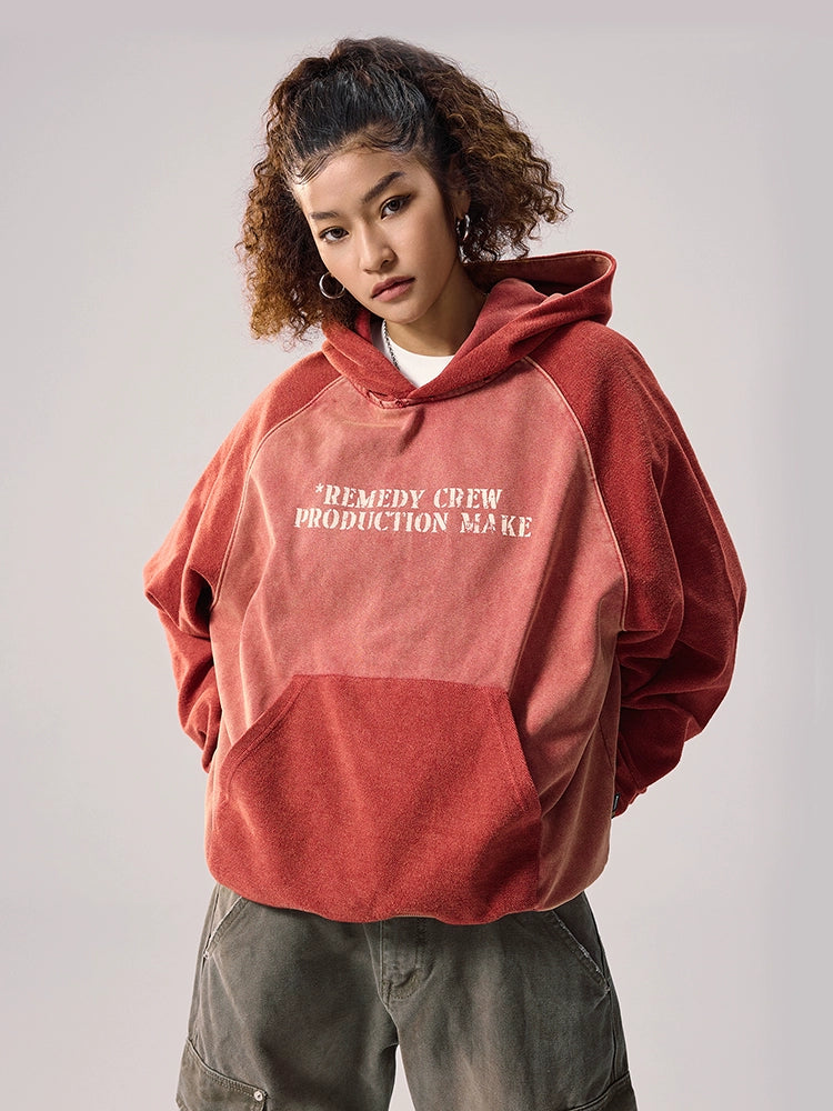 Remedy Washed Reversible Raglan Hoodie | Face 3 Face