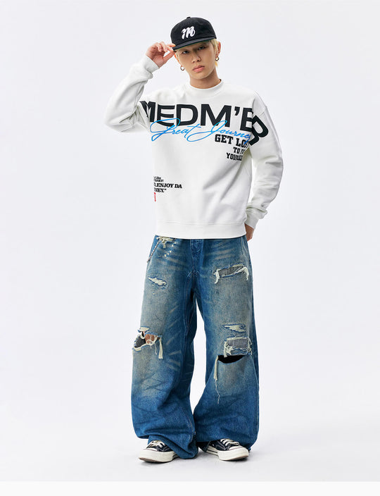 MEDM Big Logo Print Sweatshirt | Face 3 Face