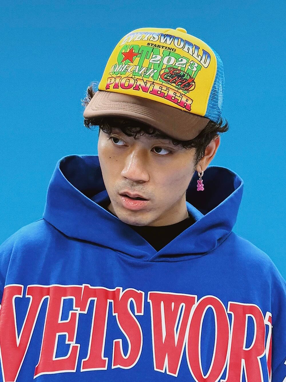 EVETS World Patchwork Multicolor Trucker Hat | Face 3 Face