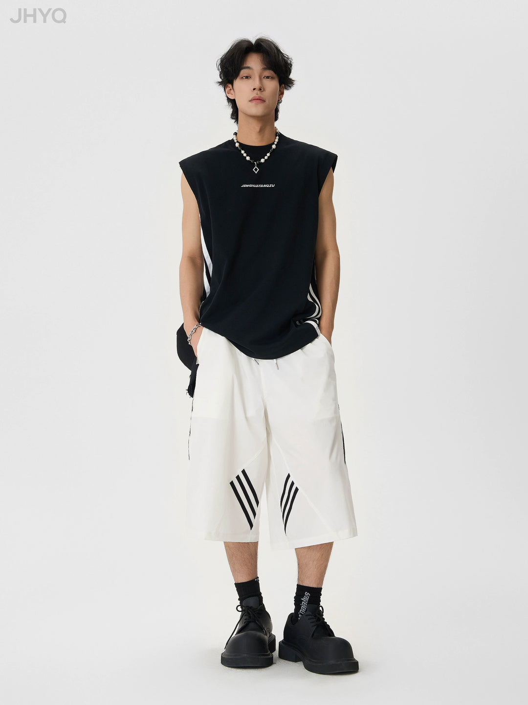 JHYQ Side Stripe Sleeveless Tee