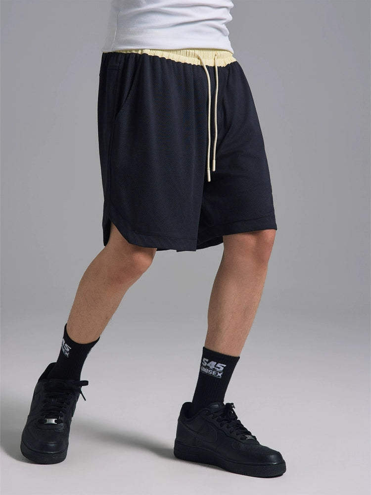 S45 Contrast Color Mesh Basketball Shorts | Face 3 Face