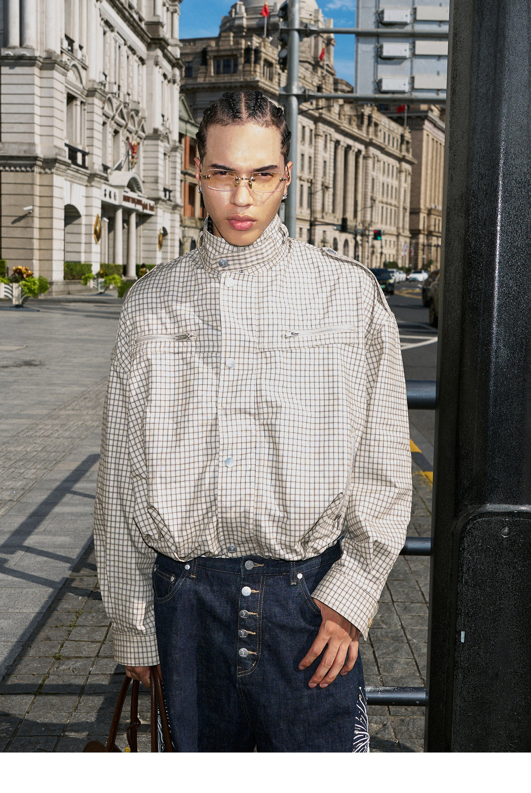 STEEPC Plaid Short Jacket | Face 3 Face