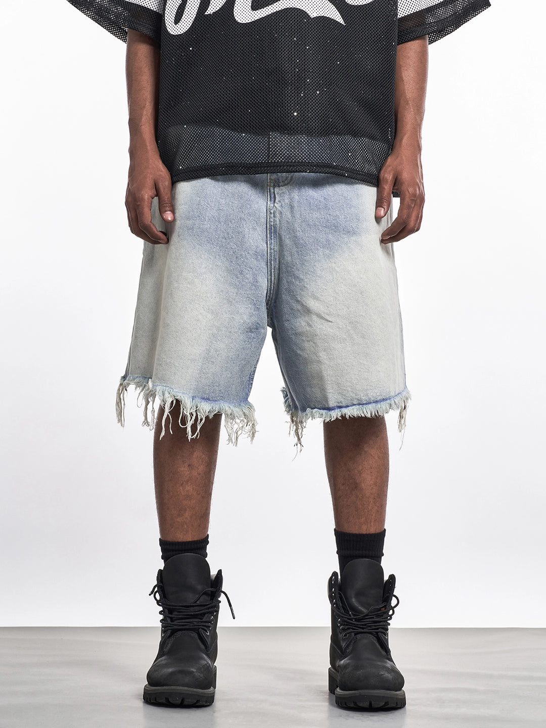 F3F Select Gradient Wash Denim Shorts | Face 3 Face