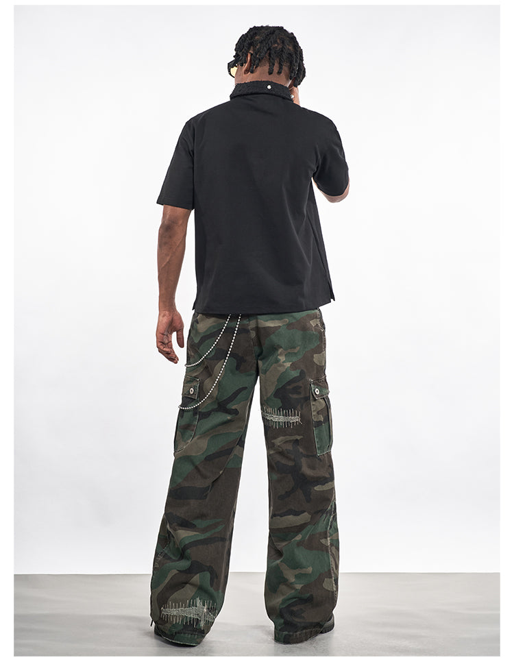 F3F Select Embroidered Patch Camouflage Work Pants | Face 3 Face