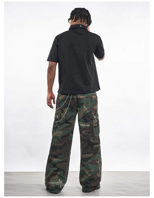 F3F Select Embroidered Patch Camouflage Work Pants | Face 3 Face