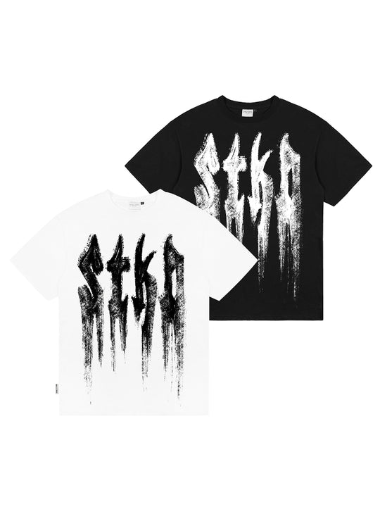 Small Town Kid Brush Paint Hand-Painted Print Tee | Face 3 Face