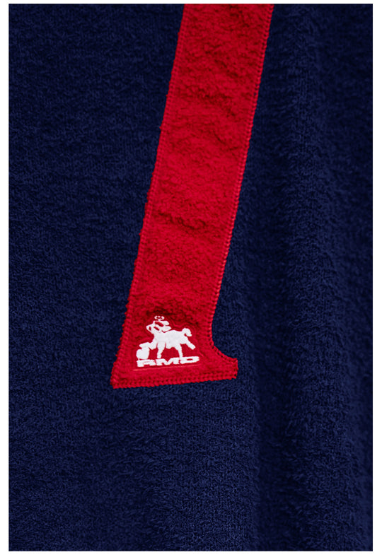 Remedy Number Patch Embroidered Polo Knit Sweater | Face 3 Face