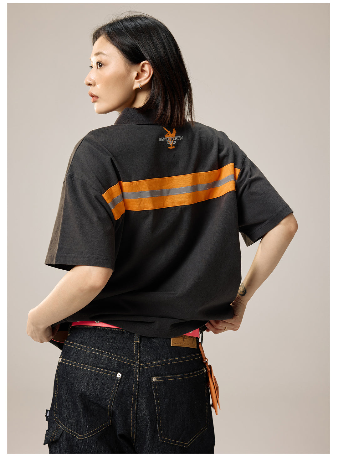 Remedy Cocktail Glass Girl Embroidery Polo Shirt | Face 3 Face