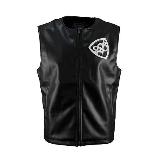 TGFCLUB 223 Embroidered PU Leather Vest | Face 3 Face