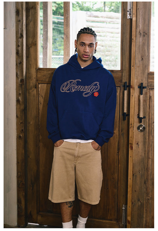 Remedy Metal Wax Seal 3D Logo Embroidered Hoodie | Face 3 Face