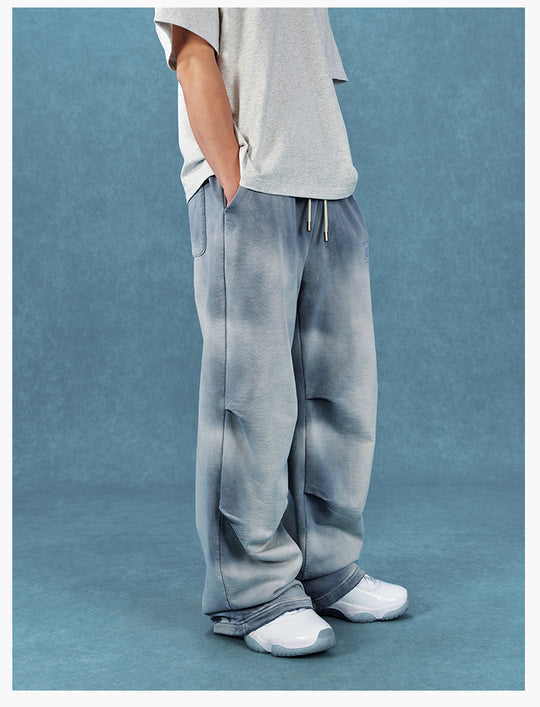 MEDM Washed and Dyed Embroidered Sweatpants | Face 3 Face