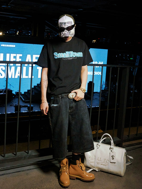 Small Town Kid Pearl Ethnic Embroidery Patch Tee | Face 3 Face