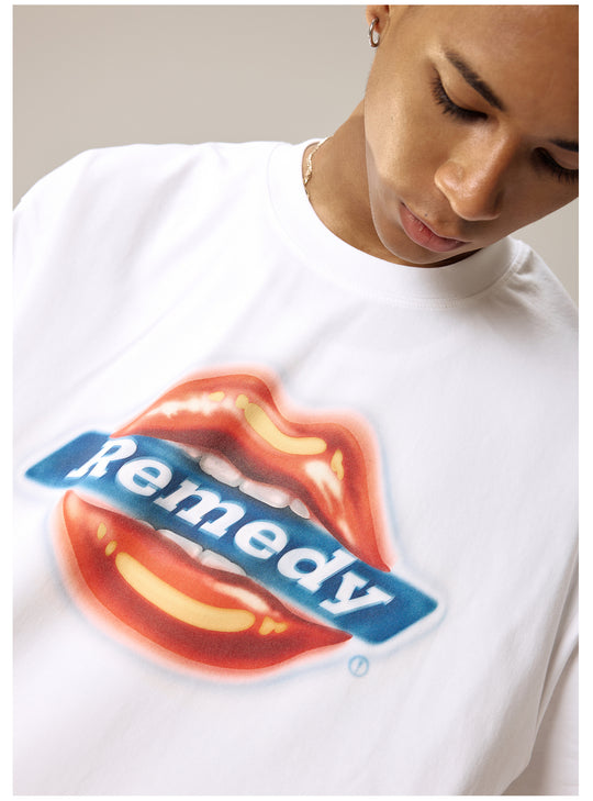 Remedy Airbrushed Kiss Lips Print Tee | Face 3 Face