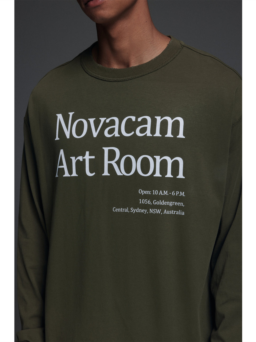 NOVACAM Novacam Art Room Backstitching Frayed Long Sleeve Tee | Face 3 Face