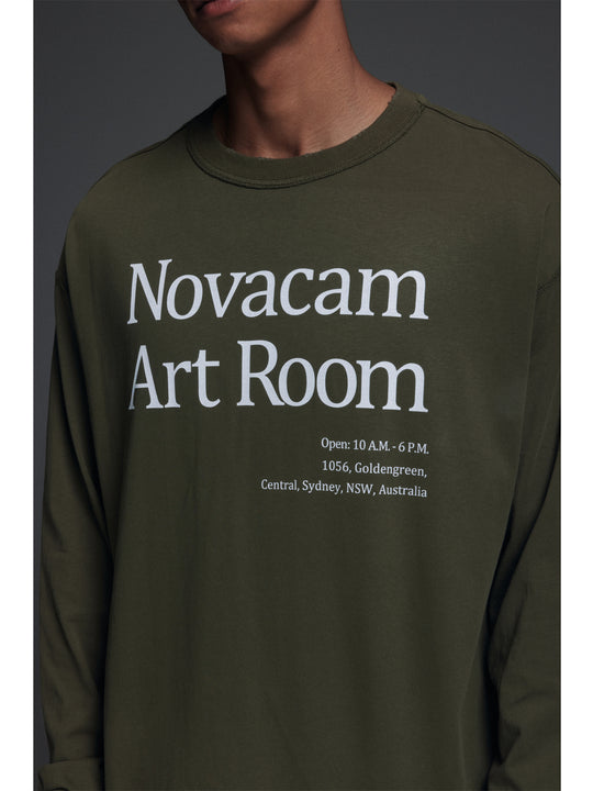 NOVACAM Novacam Art Room Backstitching Frayed Long Sleeve Tee | Face 3 Face