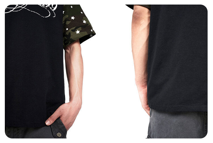 F3F Select Star Print Raglan Color Block Tee | Face 3 Face