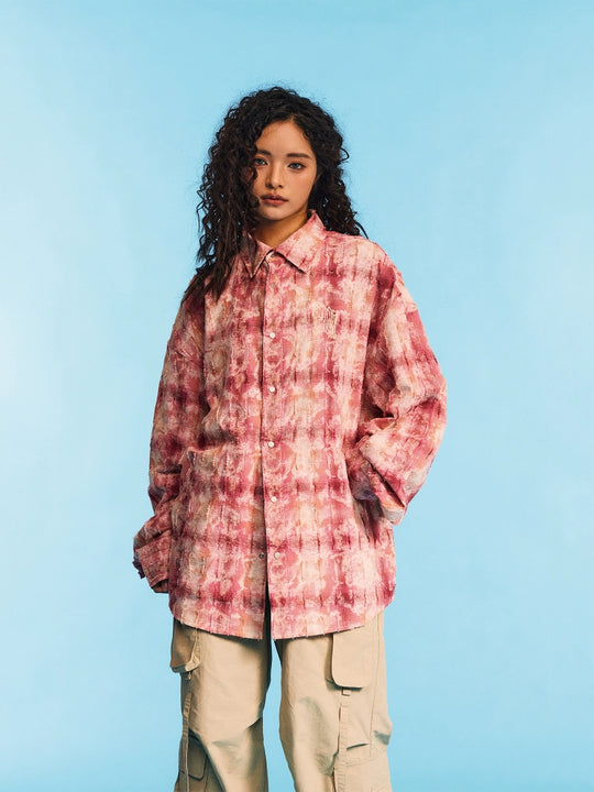 1807 Plaid Faded Long Sleeve Shirt | Face 3 Face