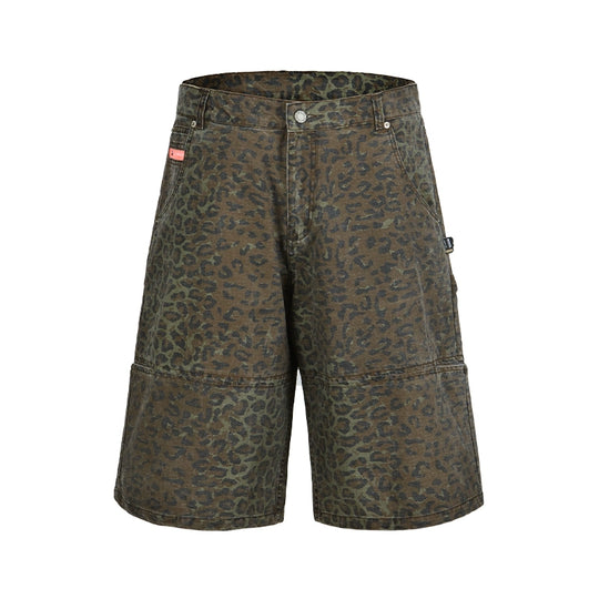 Remedy Leopard and Camouflage Work Painter Baggy Shorts | Face 3 Face