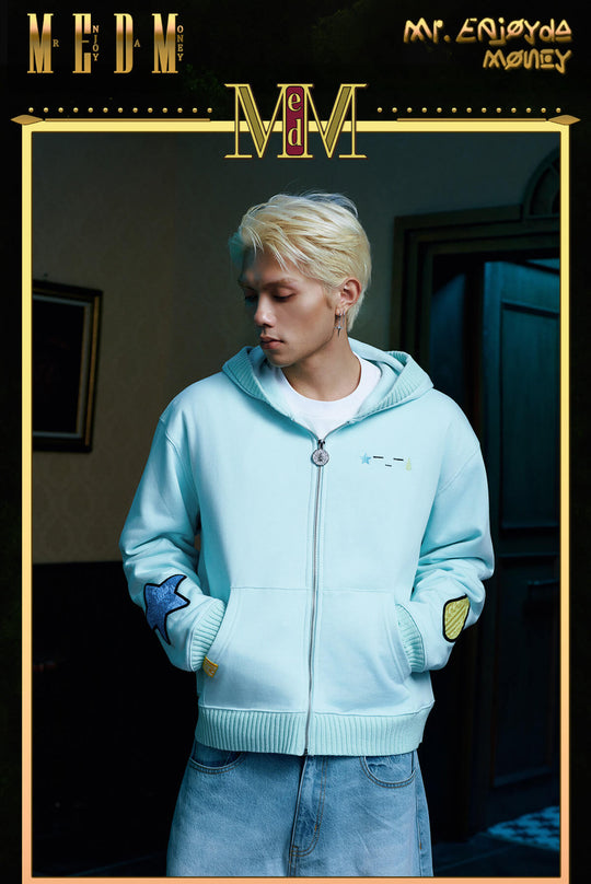 MEDM × HUNTER×HUNTER Character Icon Knit Rib Zip Up Hoodie | Face 3 Face