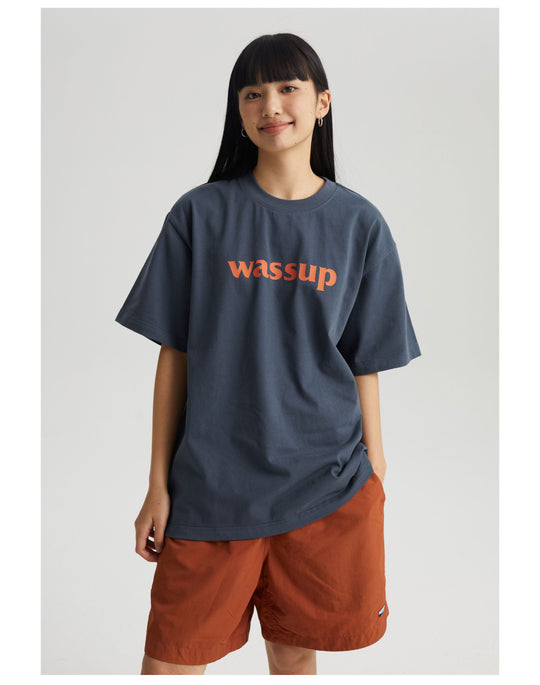 Wassup House Big Logo Print Basic Tee