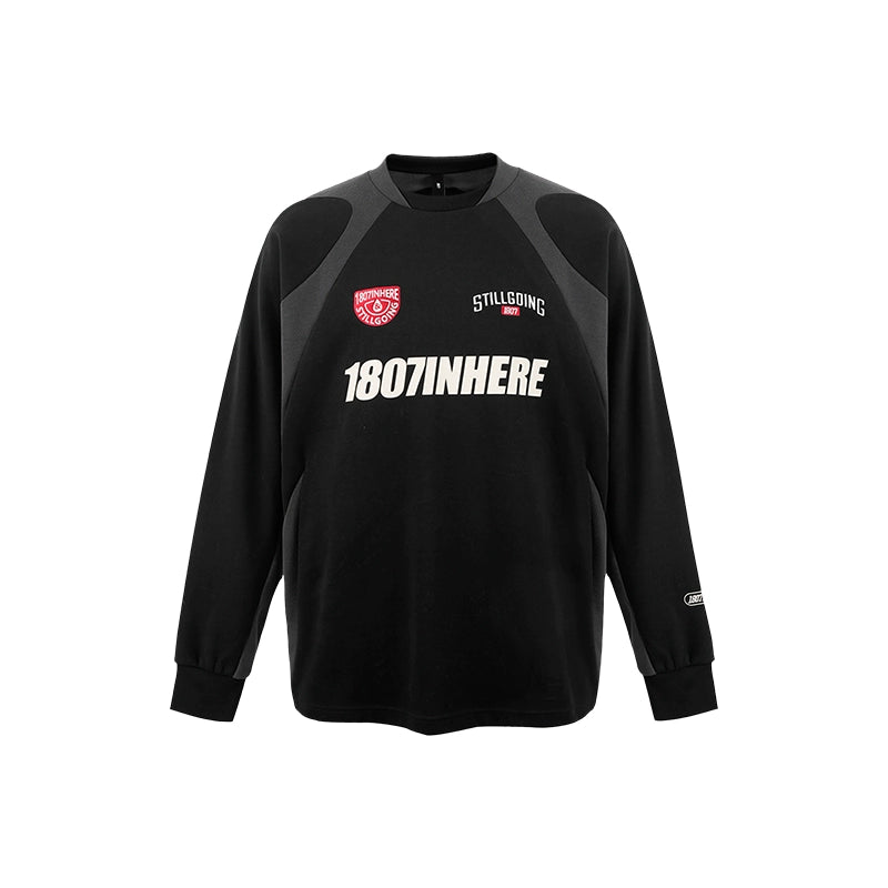 1807 Patchwork Number Sports Long Sleeve Tee | Face 3 Face