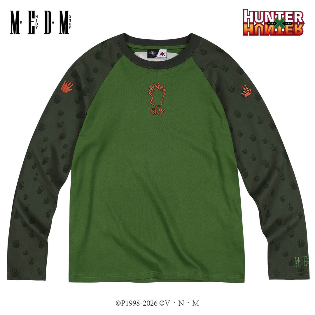 MEDM × HUNTER×HUNTER All Over Character Icon Raglan Long Sleeve Tee | Face 3 Face
