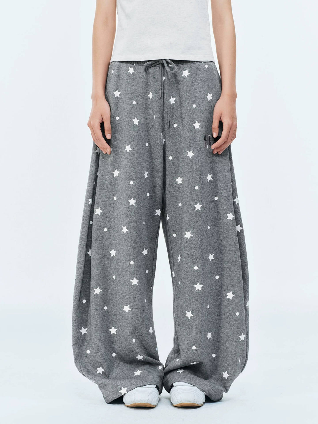 MEDM Star Polka Dot Print Baggy Sweatpants | Face 3 Face