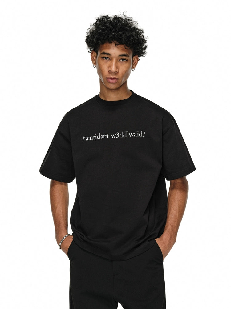 ANTIDOTE Small Letter Logo Printed Tee | Face 3 Face