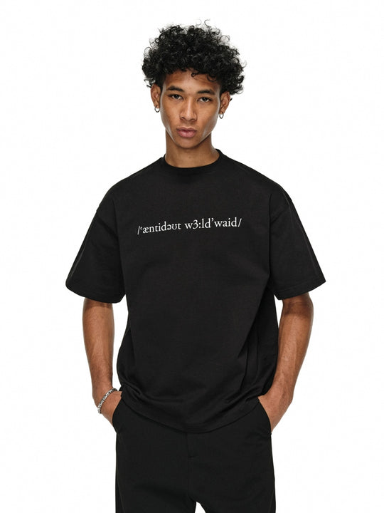 ANTIDOTE Small Letter Logo Printed Tee | Face 3 Face