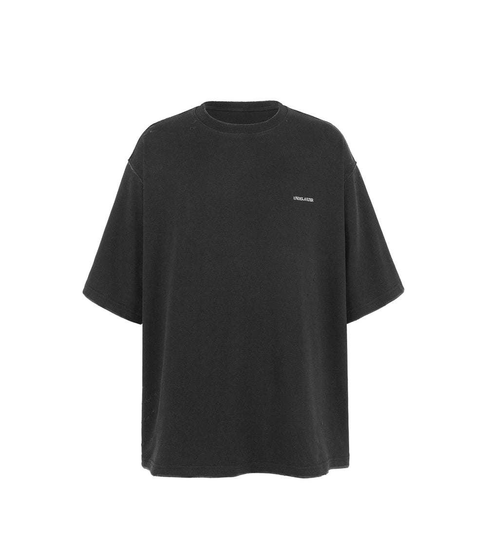 UNDERWATER Destroyed Cross Bones Print Tee