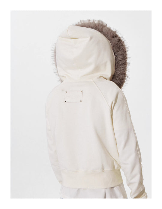 KARMANISTIC Fur Collar Hooded Jacket | Face 3 Face