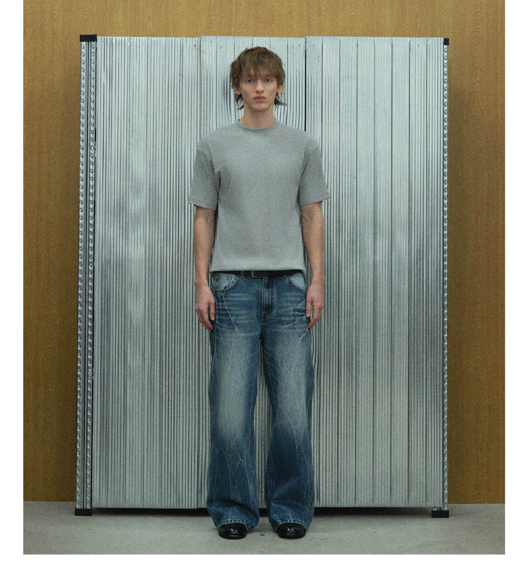 S45 Plain Ribbed Short Sleeve Tee | Face 3 Face