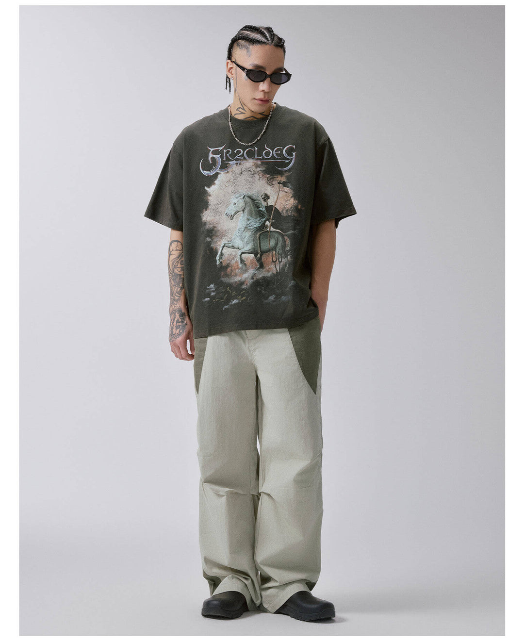F2CE Patchwork Color Block Utility Work Pants | Face 3 Face
