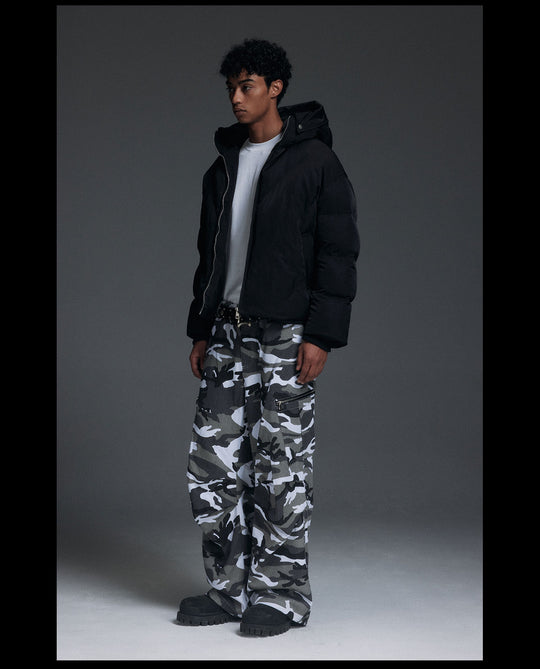 NOVACAM Hooded Short Puffer Jacket | Face 3 Face