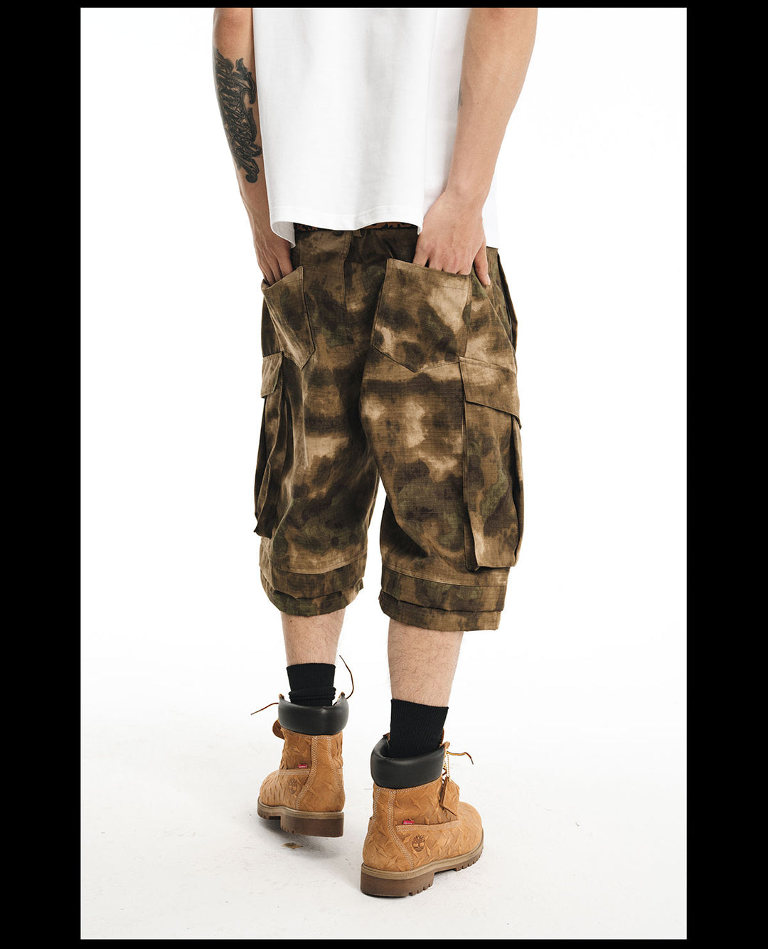 NOVACAM Camouflage Multi-Pocket Baggy Cargo Shorts | Face 3 Face
