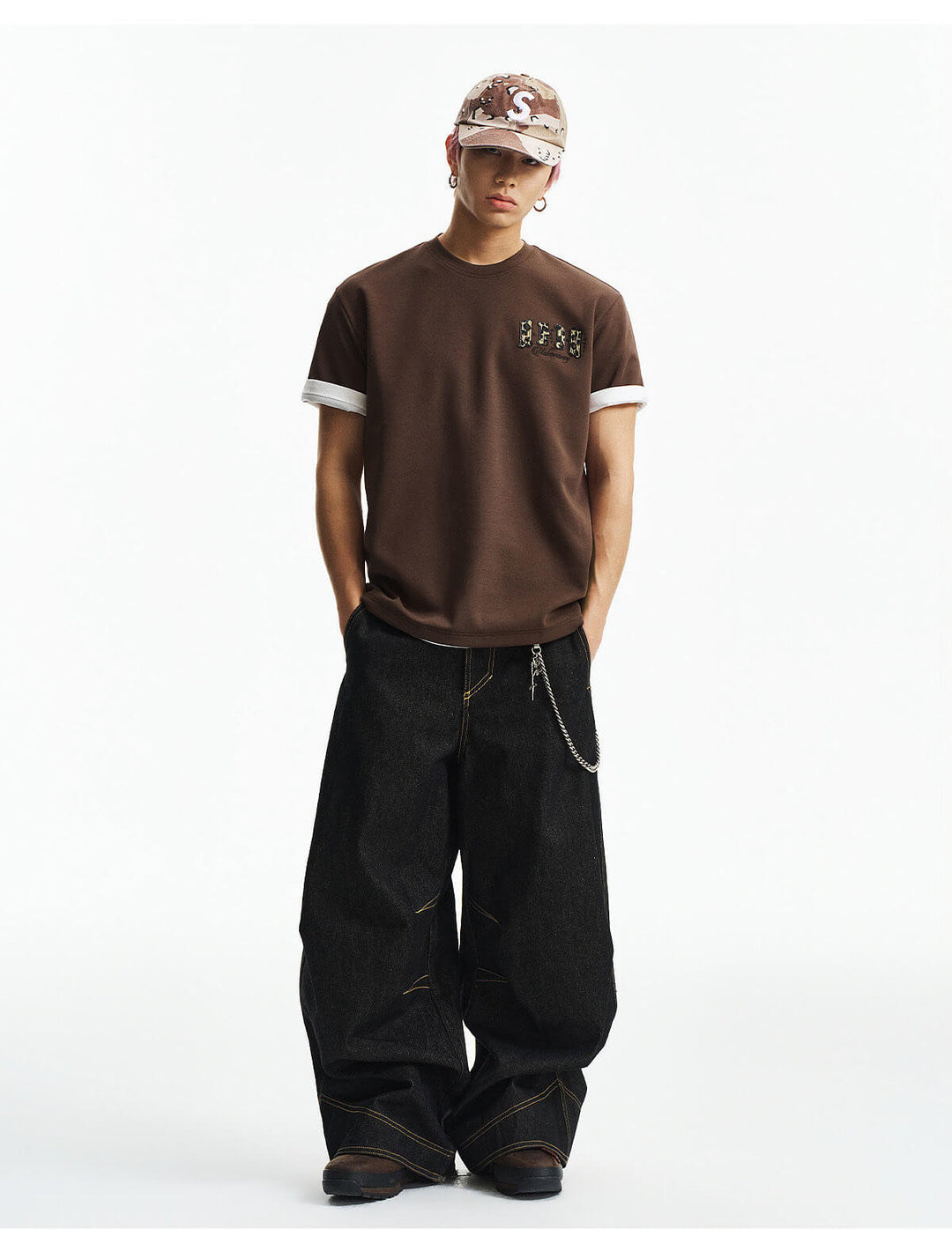 MEDM Small Leopard Logo Patch Long Sleeve Tee | Face 3 Face