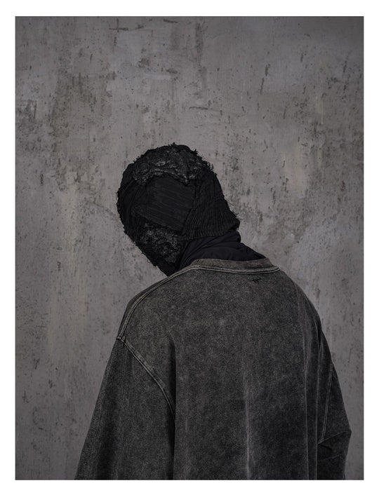 UNDERWATER Black Sand-Washed Basic Faded Tee | Face 3 Face