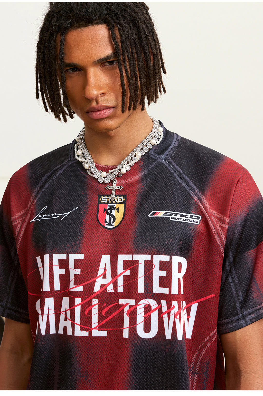 Small Town Kid Gradient Striped Soccer Jersey | Face 3 Face