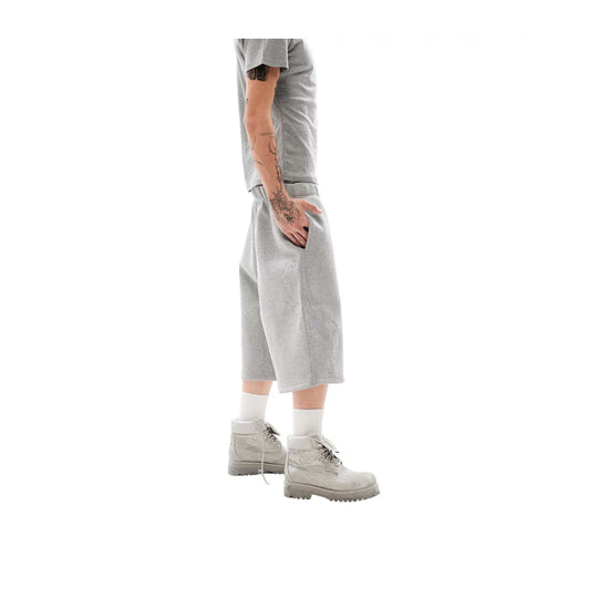KARMANISTIC 3D Letter Embroidered Baggy Sweat Shorts | Face 3 Face
